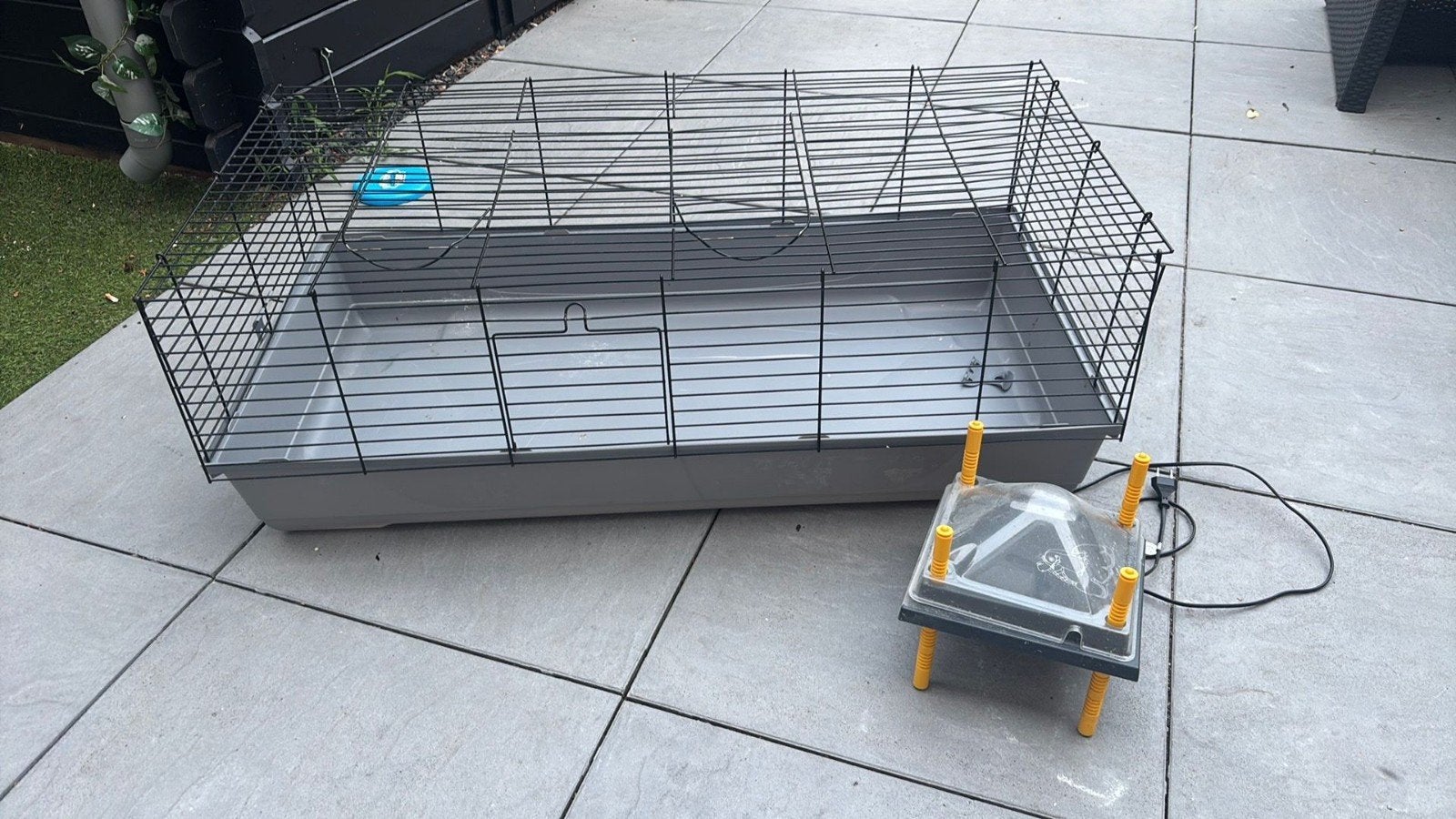 Kippen/knaagdierenkooi met lamp, Ophalen, Zo goed als nieuw, Kooi, Minder dan 60 cm