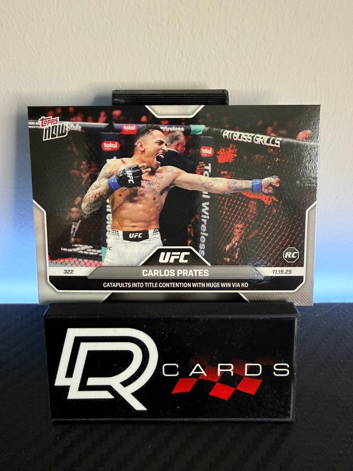 Carlos Prates KO win Rookie UFC322 Topps Now, Ophalen of Verzenden, Zo goed als nieuw, Plaatje