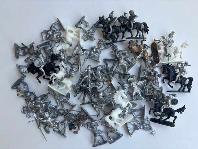 Partij vintage ridders en paarden Britains Deetail en meer, Ophalen of Verzenden, Zo goed als nieuw