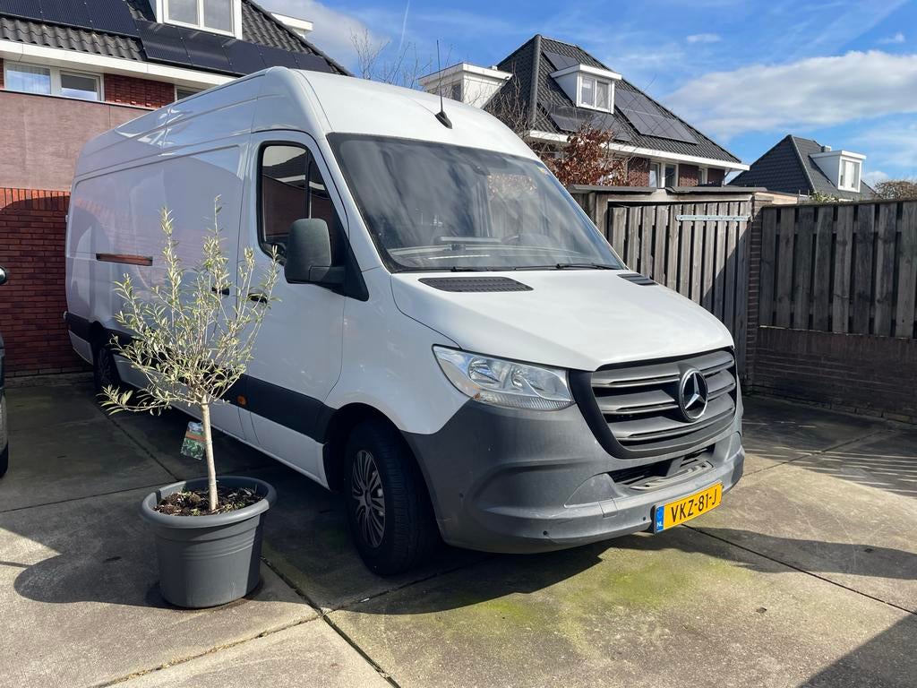 Mercedes-Benz Sprinter GB 314 CDI L3H2 2019 Wit, Auto's, Bestelauto's, Particulier, 360° camera, Achteruitrijcamera, Airbags, Apple Carplay