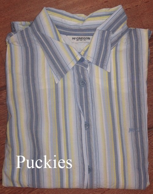 Blauw/geel gestreepte McGregor blouse maat 44 *NIEUW*, Kleding | Dames, McGregor, Blauw, Maat 42/44 (L), Nieuw