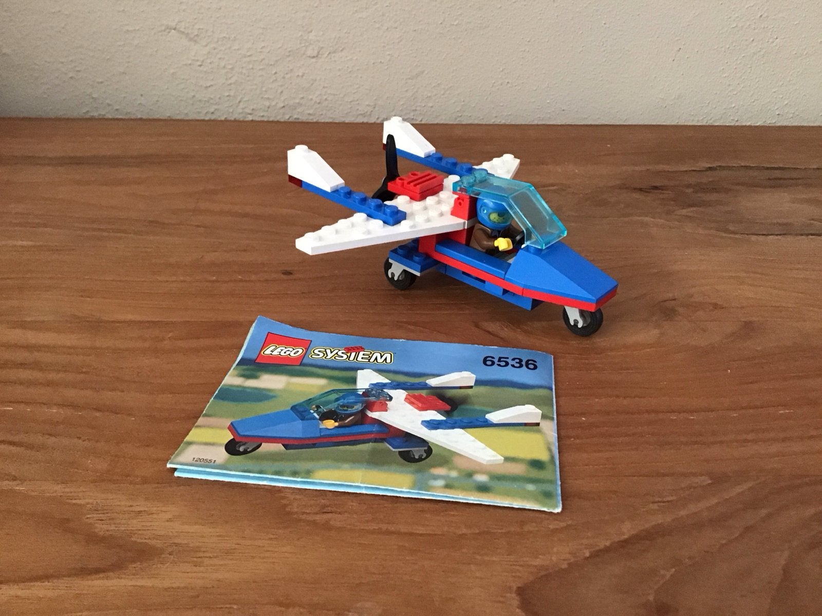 Lego System 6536: Vliegtuig met piloot en instructies, Ophalen, Gebruikt, Overige thema's, Lego