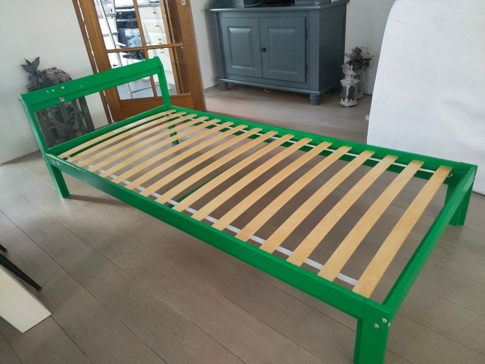 IKEA eenpersoons kinderbed 90x200 met lattenbodem, Huis en Inrichting, Slaapkamer | Bedden, Ophalen, Gebruikt, 90 cm, Eenpersoons