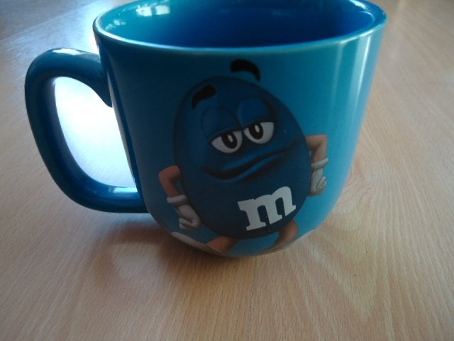 M&M mok blauw, BINK, Ophalen of Verzenden, Zo goed als nieuw, Gebruiksvoorwerp