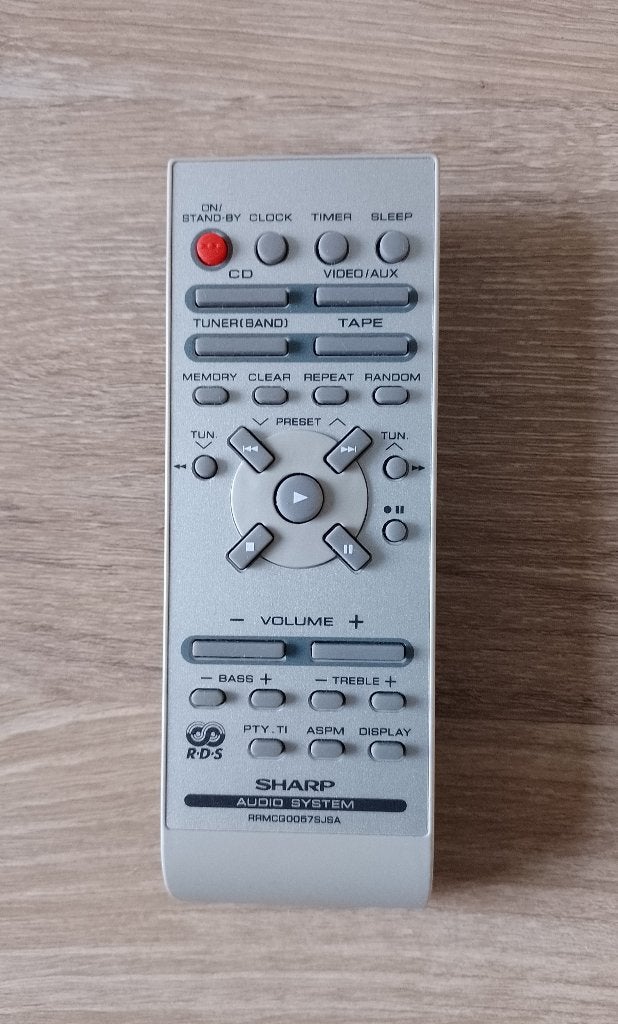 Sharp rrmcg0057sjsa afstandsbediening audio system originele, Ophalen of Verzenden, Gebruikt, Origineel