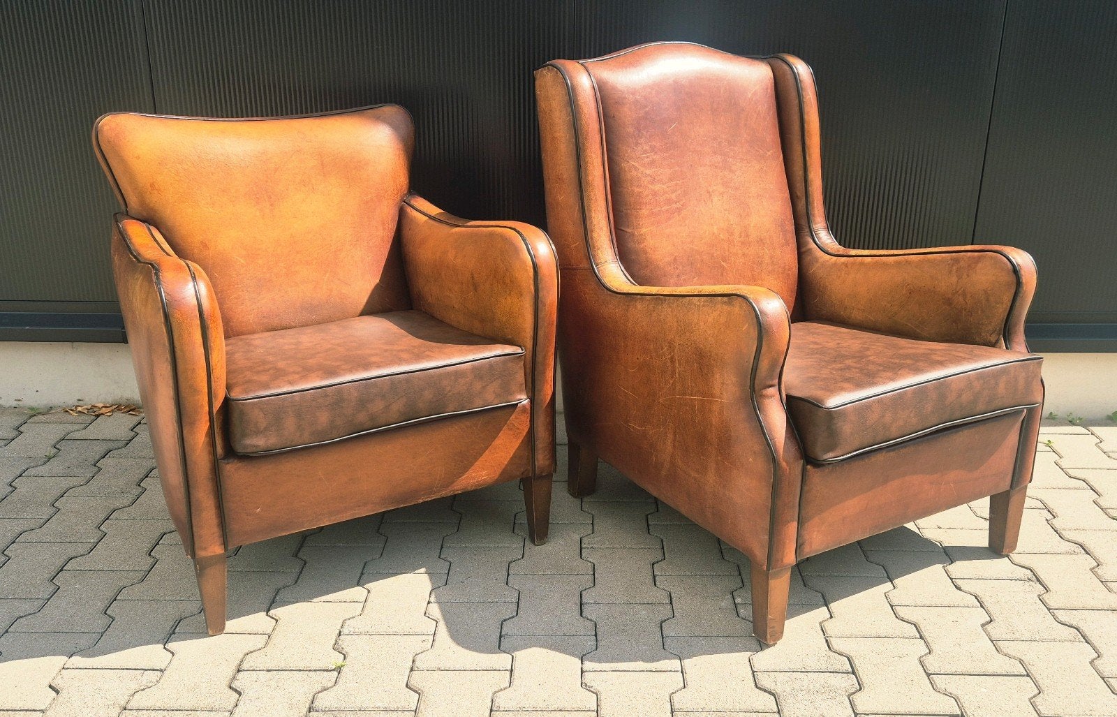 Schapenleren Club fauteuils, Ophalen of Verzenden