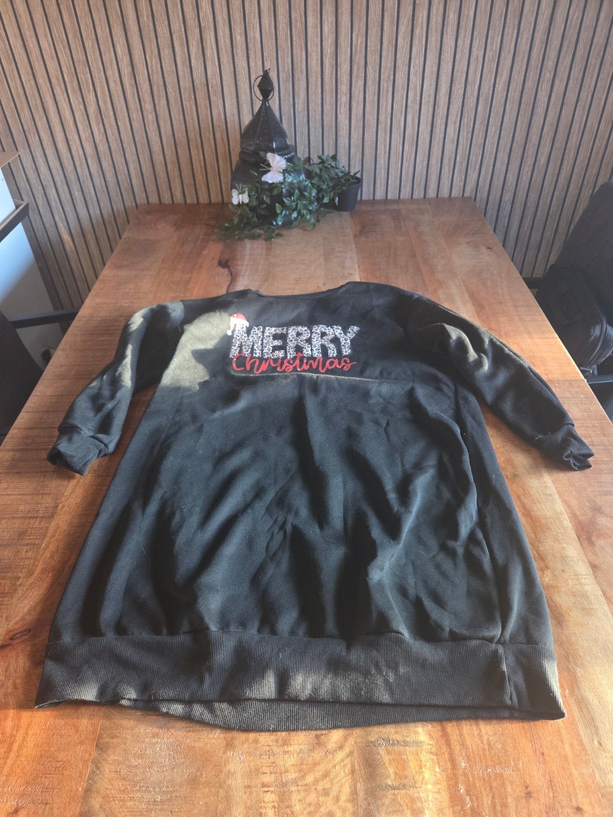 Zwarte Merry Christmas trui jurk- Maat 1XL, Zwart, Maat 46/48 (XL) of groter, Ophalen of Verzenden, Zo goed als nieuw