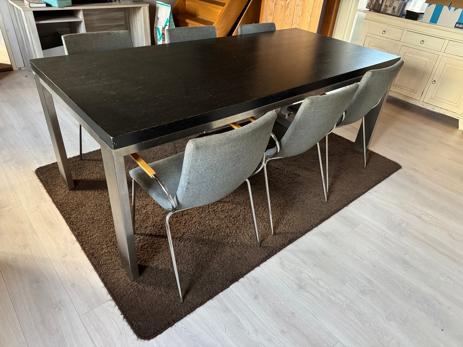 Bert Plantagie tafel compleet met stoelen, Ophalen, Gebruikt