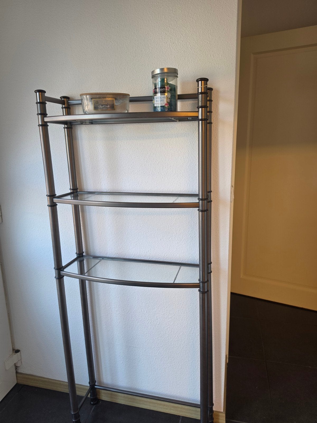 Wandmeubel glas/ metaal MEGA KOOPJE, Ophalen, Zo goed als nieuw
