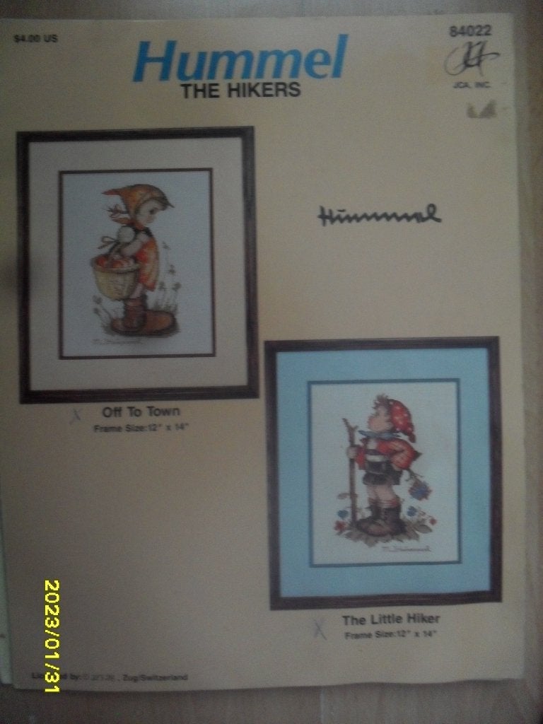 NIEUW Patroon The Hikers van Hummel, Verkoop ook DMC Garens, Ophalen of Verzenden, Nieuw, Handborduren, Patroon
