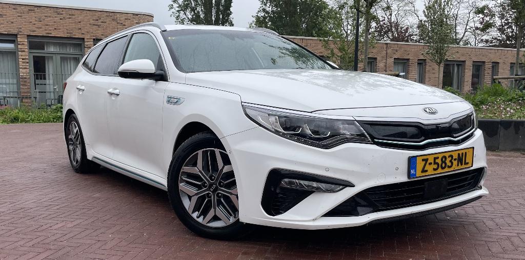 Kia Optima Sportswagon 2.0 GDi Phev AT6 2019 Wit, Leder en Stof, Wit, Plug-in hybride, Geïmporteerd