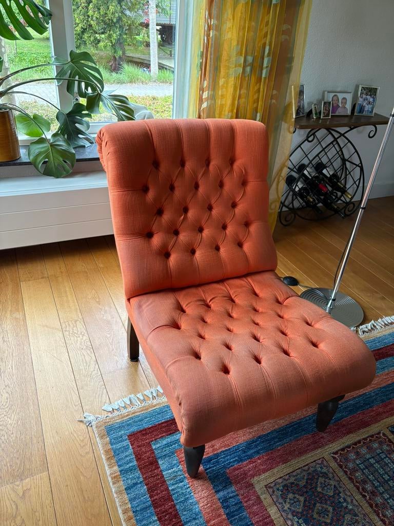 Fauteuil Wood Creations, Huis en Inrichting, Fauteuils, Ophalen, Gebruikt, 75 tot 100 cm, Stof