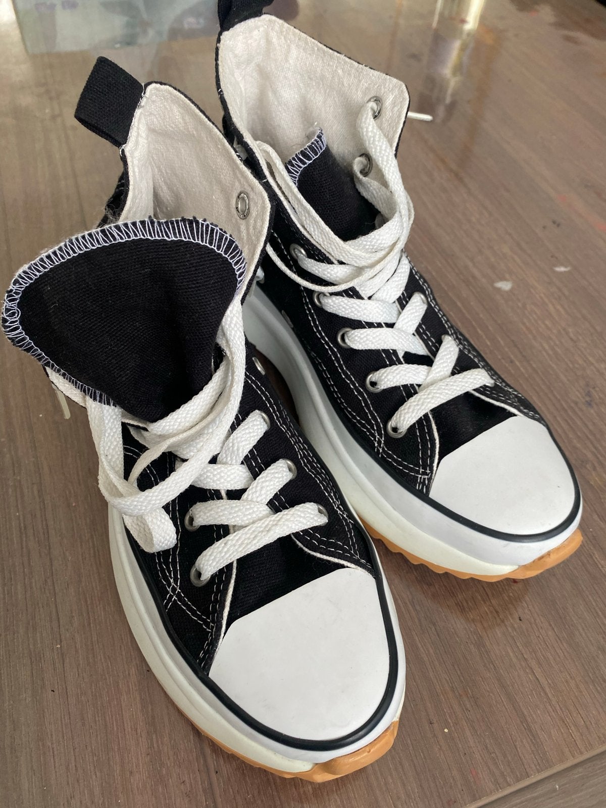 Converse Run Star Hike Platform High Top Sneakers Zwart, Ophalen, Zo goed als nieuw, Zwart, Sneakers of Gympen