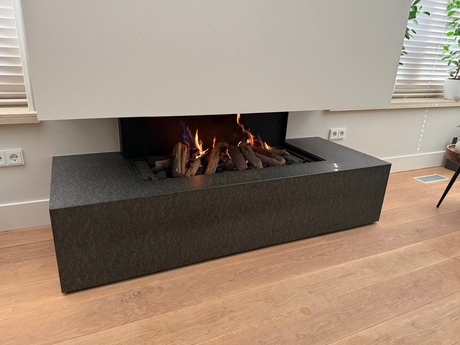 Luxe Boley gashaard met hardstenen ombouw, Ophalen, Gebruikt, Inbouwhaard, Gashaard