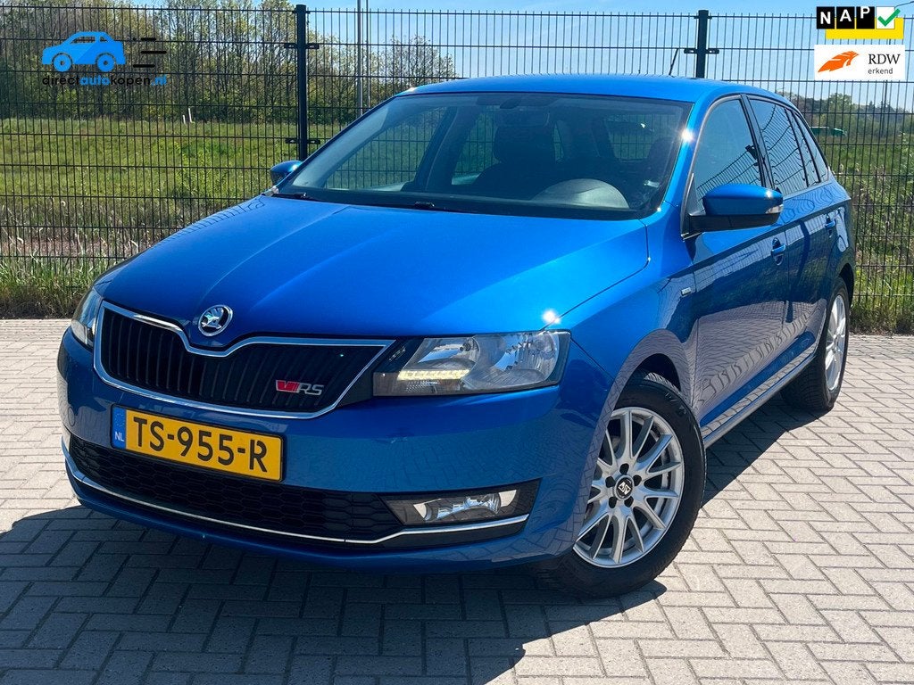 Skoda Rapid Spaceback 1.0 TSI Greentech Clever | PDC | Trekh, Auto's, Voorwielaandrijving, Stof, Gebruikt, Blauw