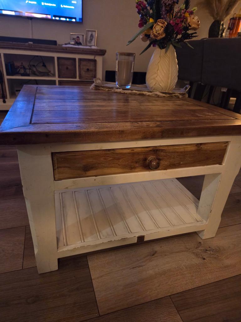 Riviera Maison Salontafel 70x70 - Gebruikt, Direct Ophalen, Gebruikt, 50 tot 100 cm, Vierkant, Minder dan 50 cm