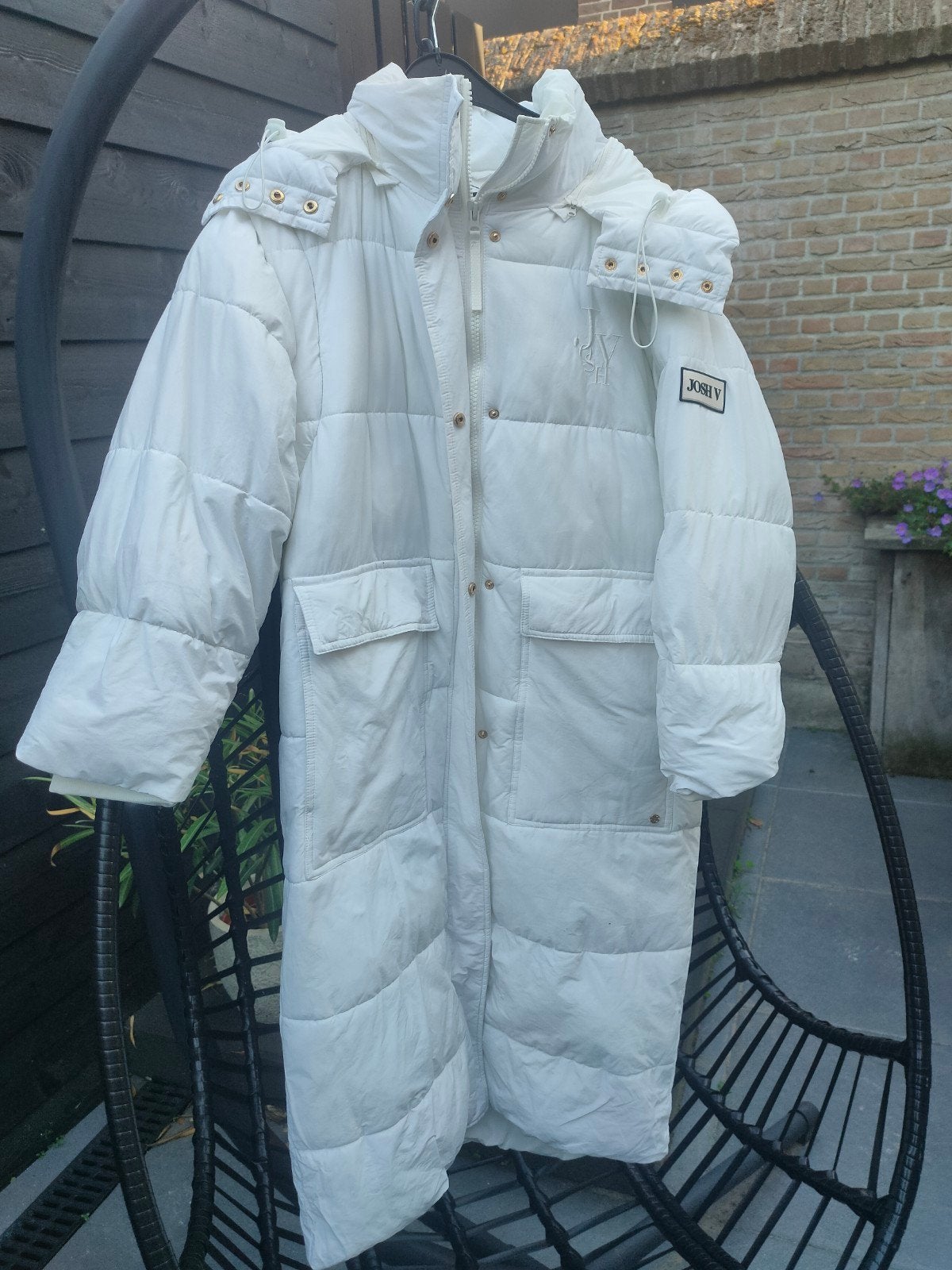 Witte jas Josh V, Ophalen of Verzenden, Zo goed als nieuw, Wit