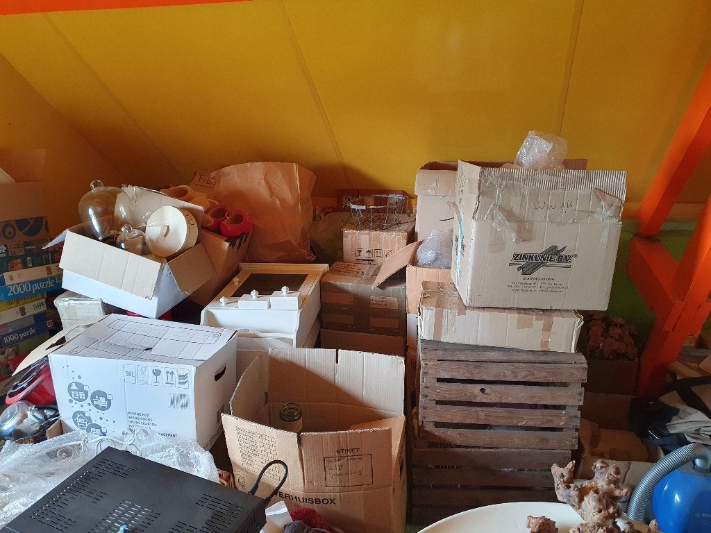 Te koop grote partij brocante en assecoires, Huis en Inrichting, Woonaccessoires | Overige, Ophalen, Gebruikt, Overige materialen