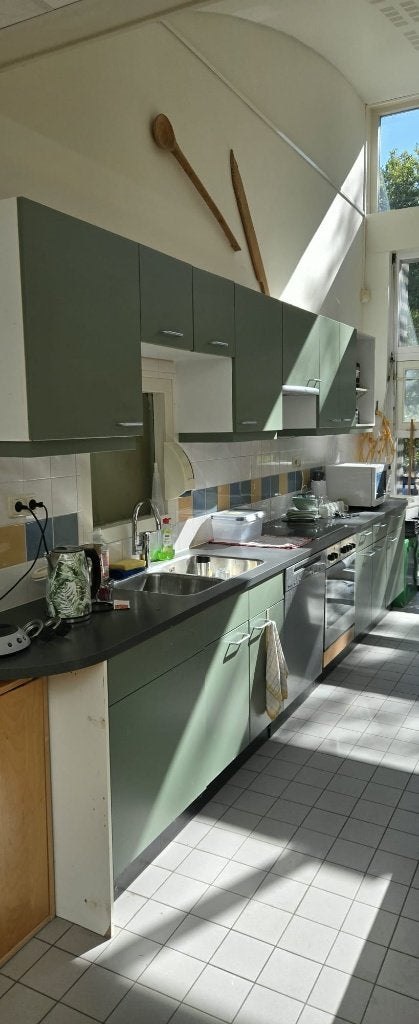 Complete rechte keuken 4 meter incl. apparatuur, Ophalen, Gebruikt, Groen, Enkelwandige keuken