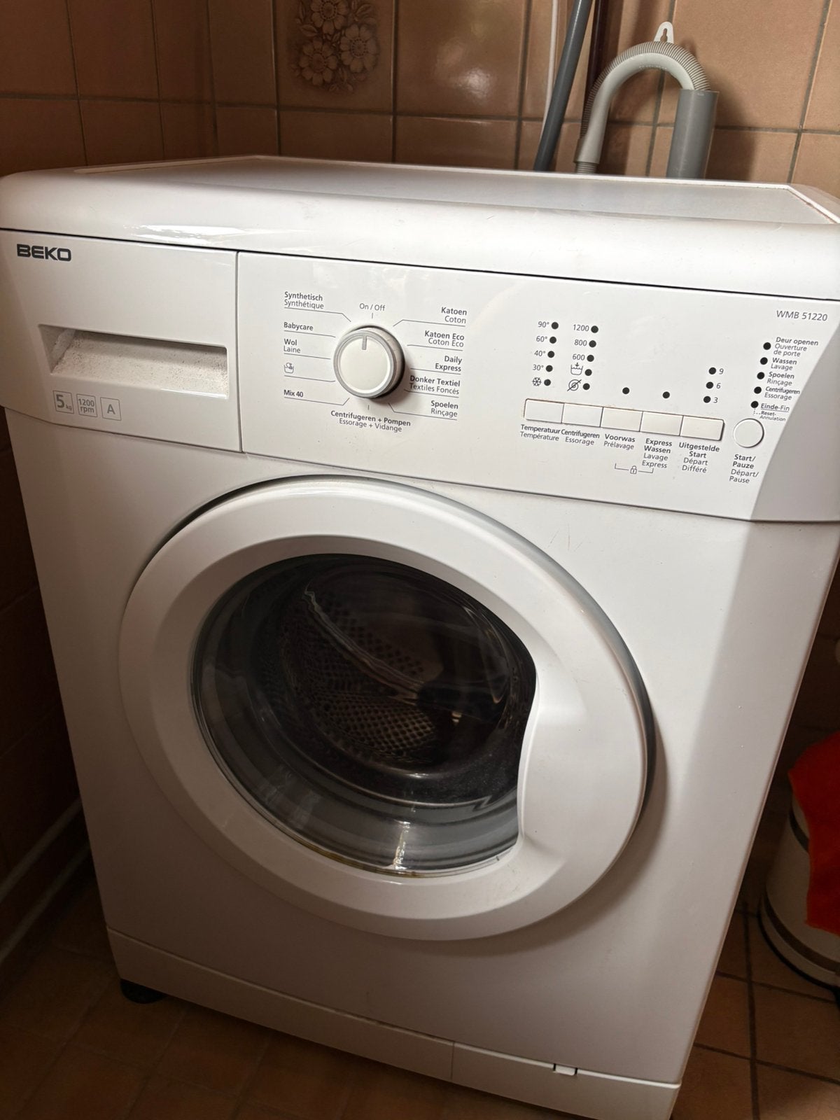 Beko wasmachine, Ophalen, 1200 tot 1600 toeren, Gebruikt, Minder dan 85 cm