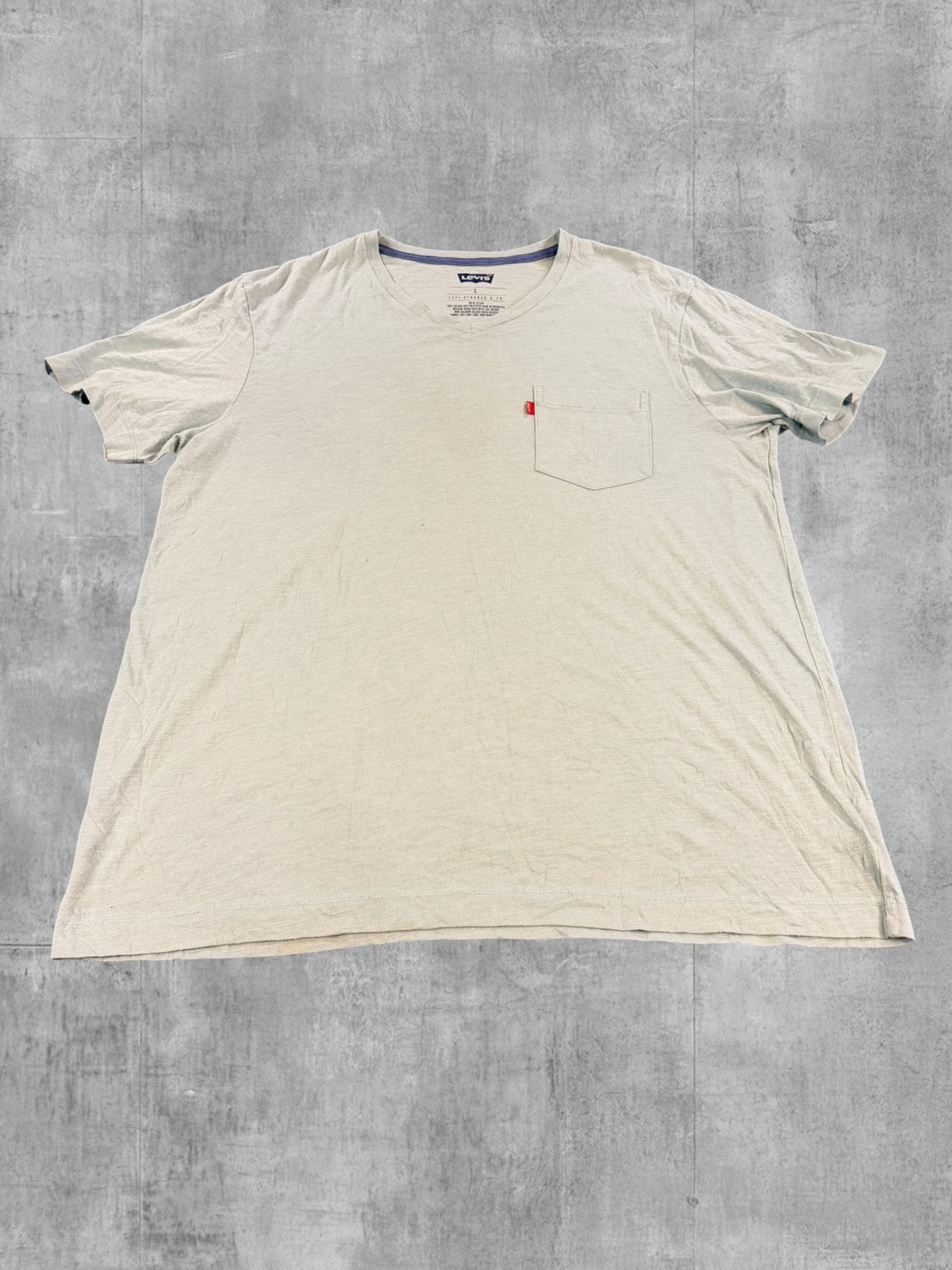 Levi's t-shirt grijs heren maat L katoen shirt tee effen, Verzenden, Zo goed als nieuw, Maat 52/54 (L), Grijs