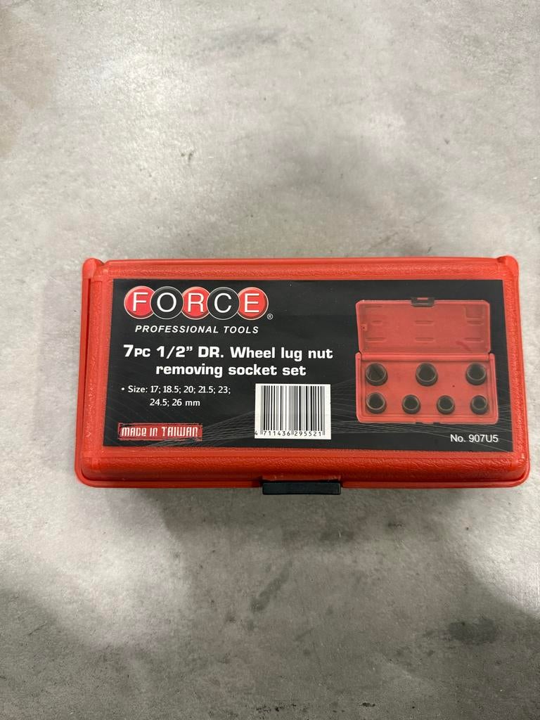 FORCE 7-delige wielmoerdoppenset, Auto diversen, Autogereedschap, Nieuw, Ophalen of Verzenden