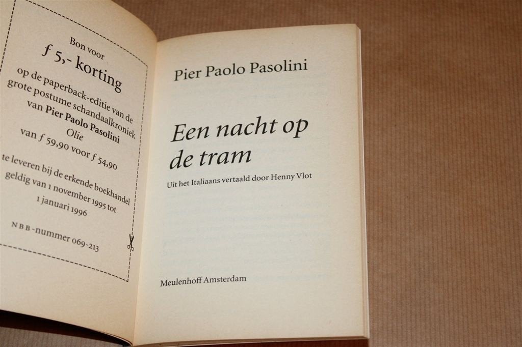 Een Nacht op de Tram — Pasolini — Prostitutie in Rome, Ophalen of Verzenden, Gelezen