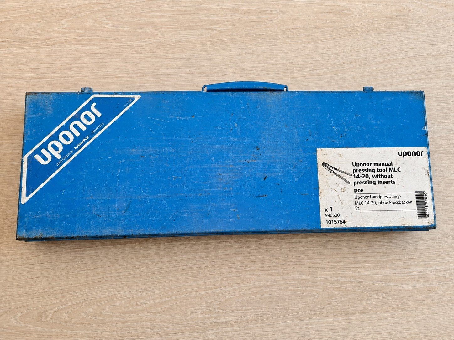 Uponor handperstang MLC 14-20 mm met koffer en inzetbekken, Verzenden