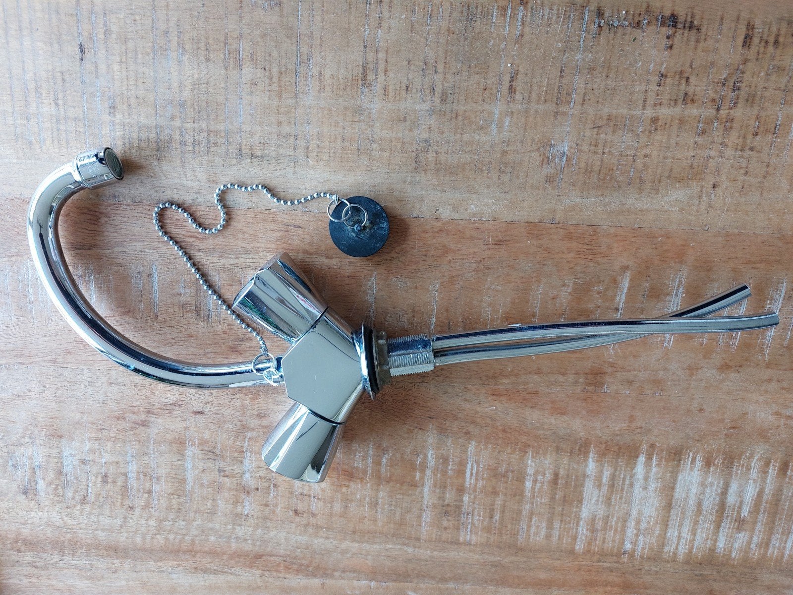 Wastafelkraan, Ophalen of Verzenden, Gebruikt, Chroom, Wastafel