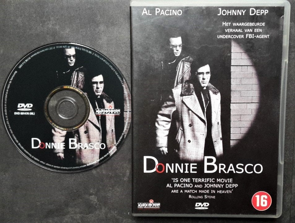 DVD - Donnie Brasco - NL Ondertiteld Al Pacino Johnny Depp, Vanaf 16 jaar, Ophalen of Verzenden, Zo goed als nieuw, Actiethriller