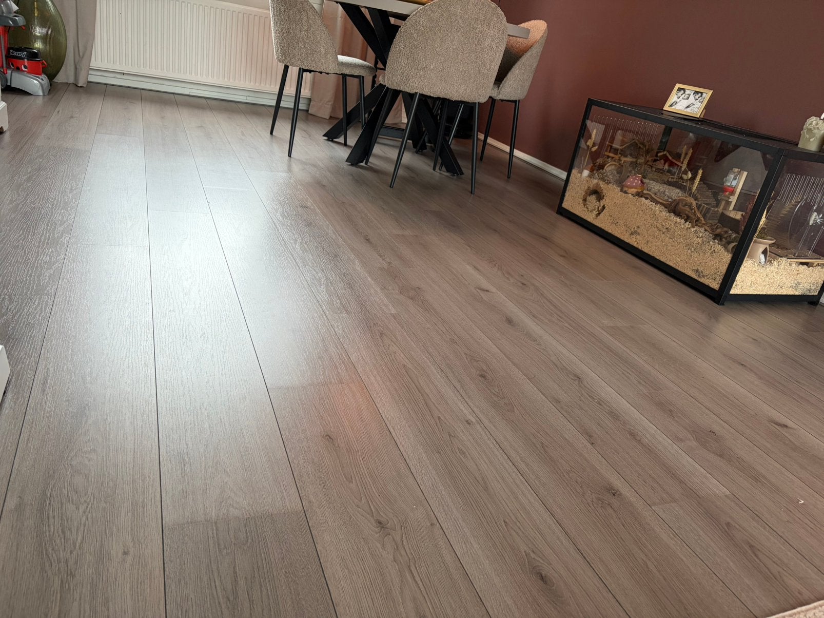 Mooie laminaat vloer, 1,5 jaar oud., Ophalen, 50 tot 150 cm, Zo goed als nieuw, 10 m² of meer