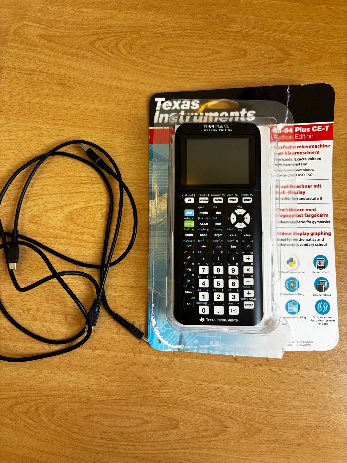 TEXAS INSTRUMENTS TI-84 Plus CE-T Python Edition zwart, Diversen, Rekenmachines, Ophalen of Verzenden, Grafische rekenmachine
