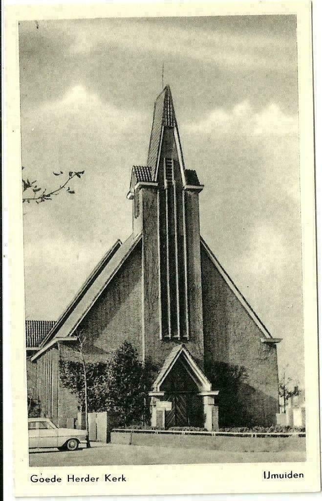 AK IJmuiden - Goede Herder Kerk, Verzenden, 1940 tot 1960, Ongelopen, Noord-Holland