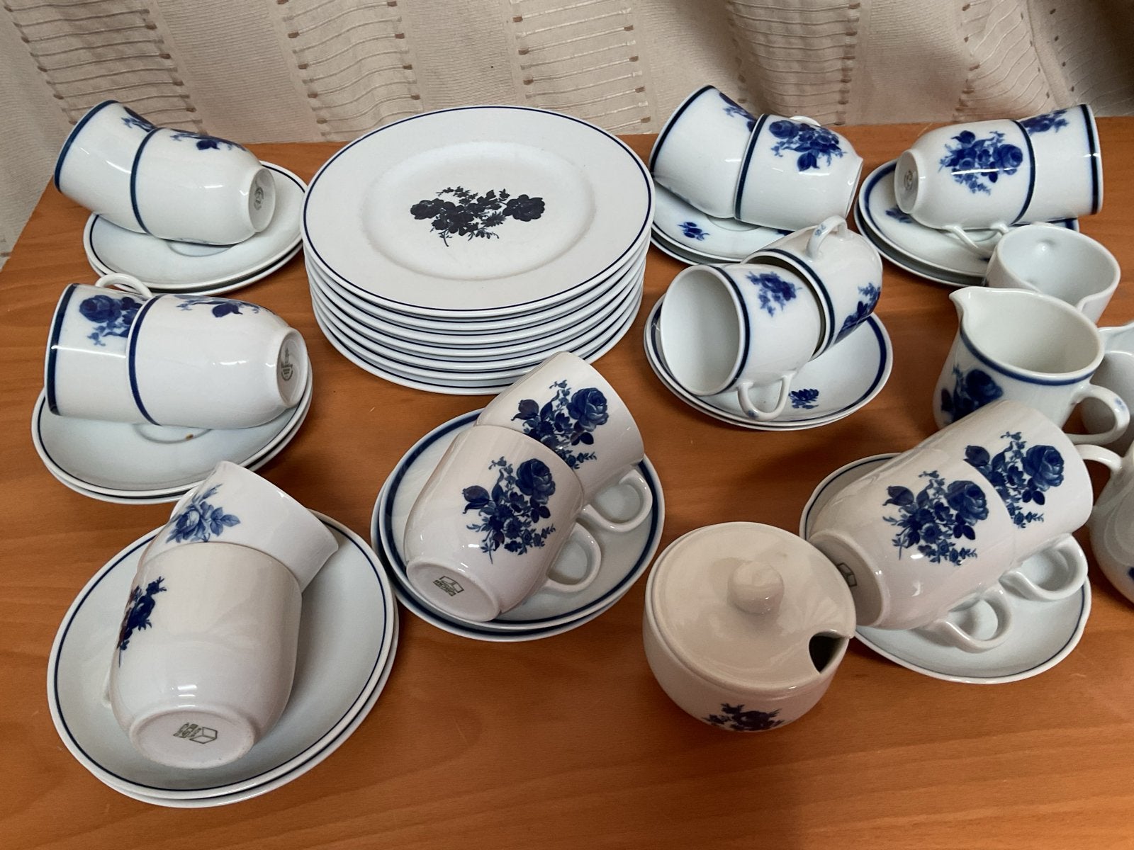 Royal Mosa Holland Servies - Blauw Bloemenpatroon, Ophalen of Verzenden