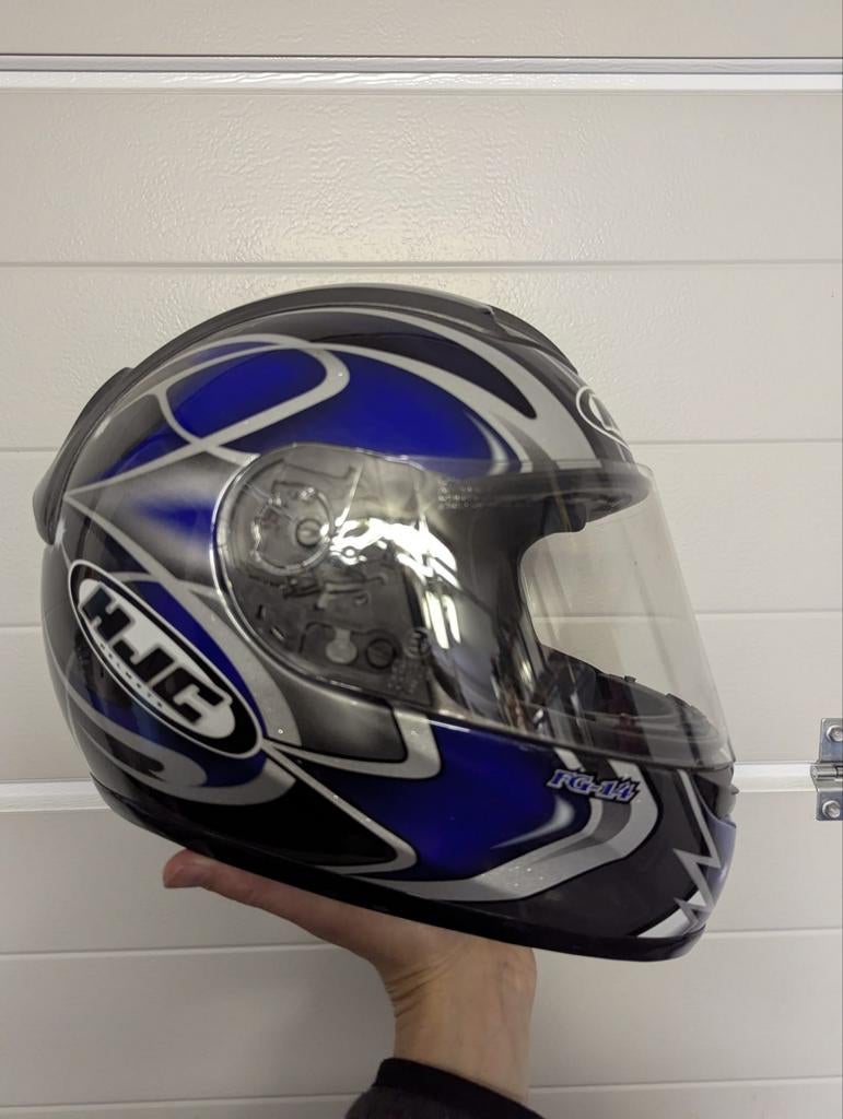 HJC FC-14 Integraalhelm - Blauw/Zilver/Zwart, Motoren, Ophalen, Heren, HJC, Integraalhelm
