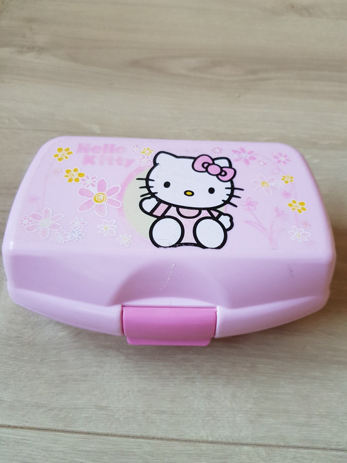 Hello Kitty broodtrommel, Gebruikt, Kunststof, Ophalen of Verzenden, Roze