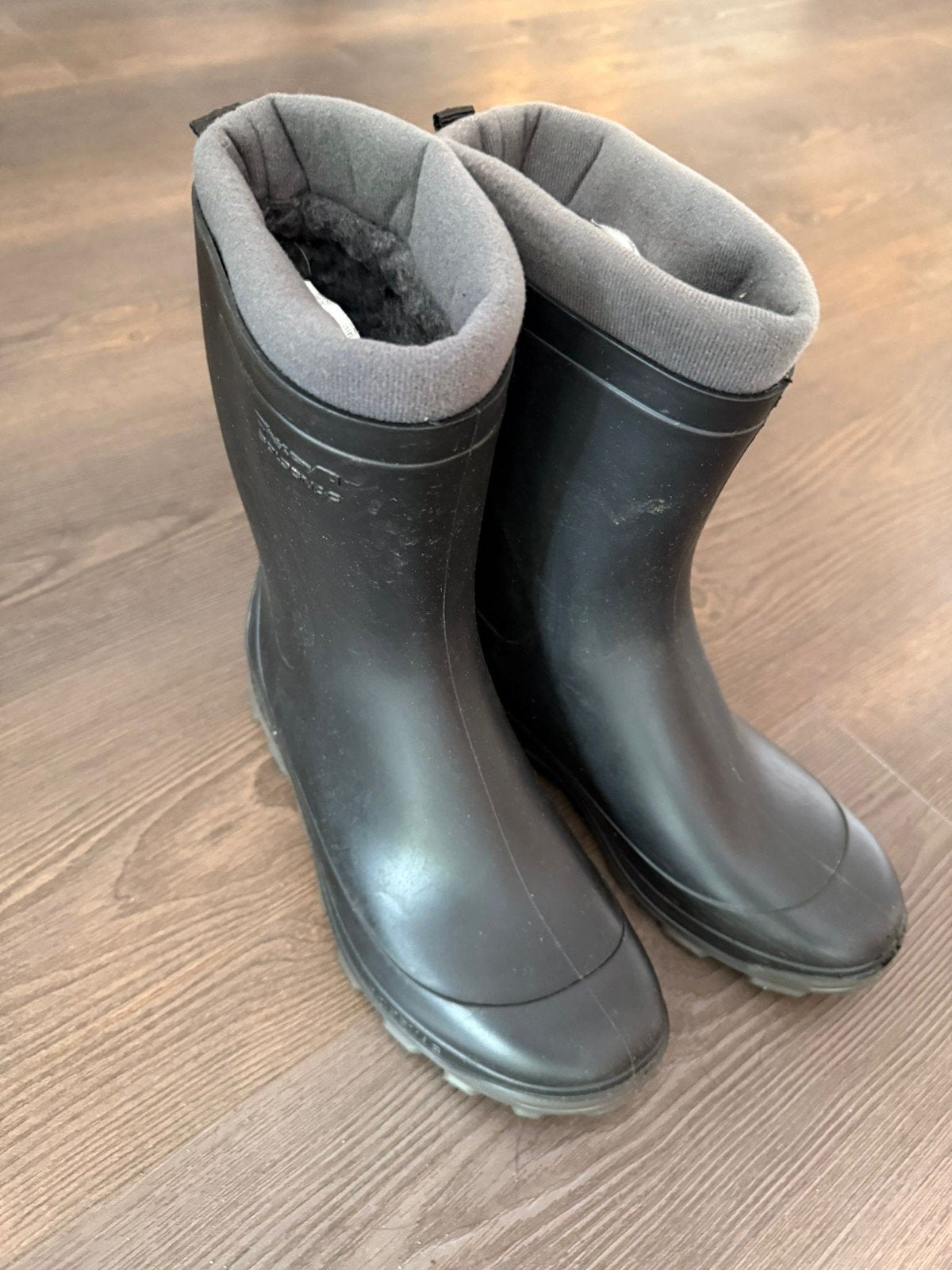 Regenlaarzen maat 40 met uitneembare binnenschoen, Ophalen, Gedragen, Zwart, Regenlaarzen