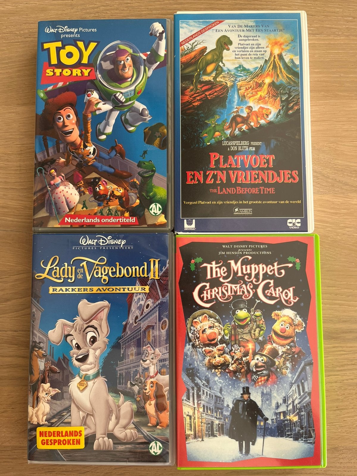 4x VHS kinderfilms, Cd's en Dvd's, VHS | Kinderen en Jeugd, Animatie, Verzenden, Alle leeftijden, Zo goed als nieuw