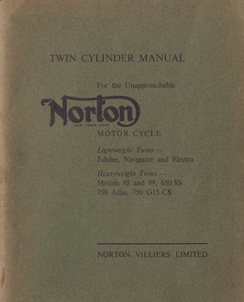 Nortom " The Unapproachable " Twin Cylinder Manual, Ophalen of Verzenden, Overige merken