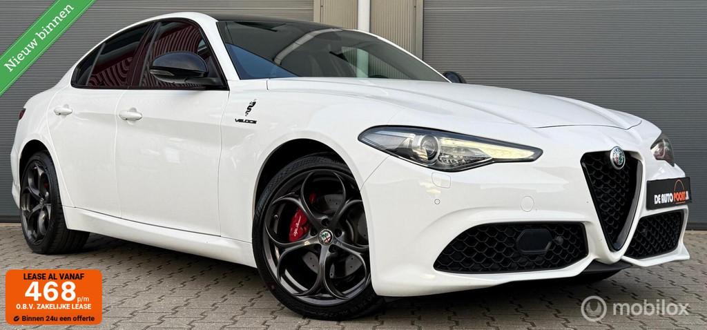 Alfa Romeo Giulia 2.0 T AWD Q4 Veloce Leder/Camera/LED/Navi/, Auto's, Alfa Romeo, 4 cilinders, Met garantie (alle), 1505 kg, Wit