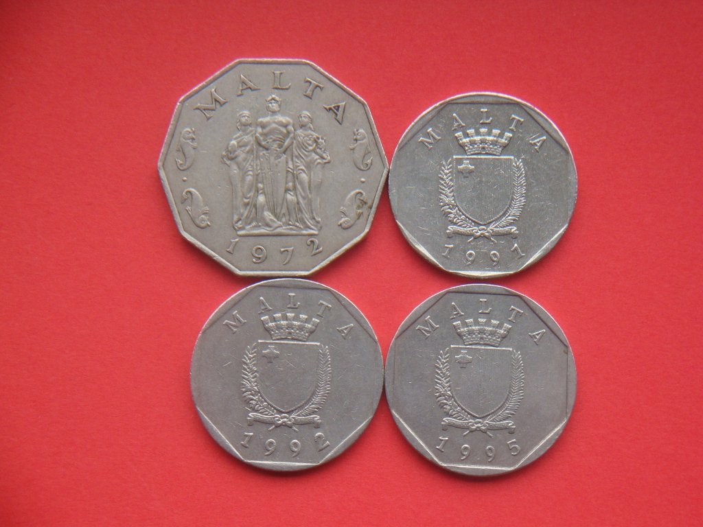 Kavel Malta setje munten 50 Centen 1972 / 1992., Verzenden, Overige landen, Setje