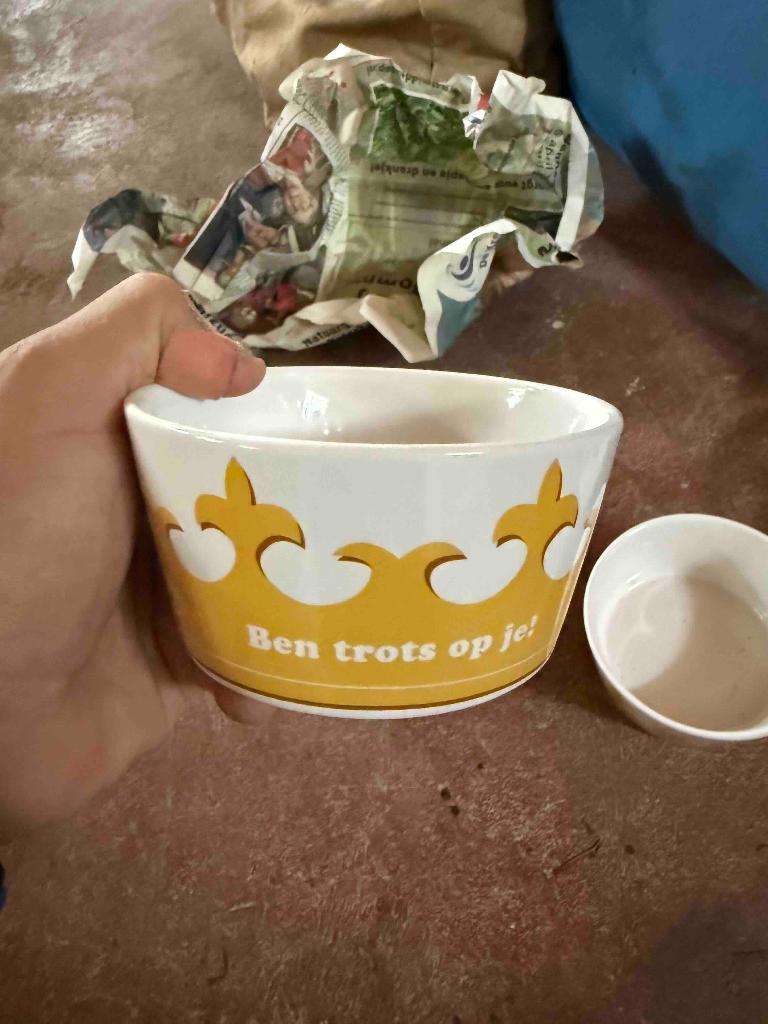Set van 3 Schalen - 'Ben trots op je!', Huis en Inrichting, Porselein of Keramiek, Schaal, Rond, Ophalen of Verzenden