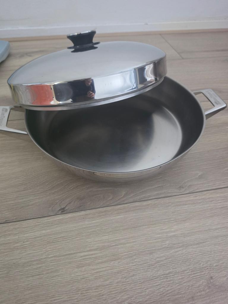 Smitronic induTronic 18-10 Braadpan, Huis en Inrichting, Keuken | Potten en Pannen, Ophalen, Gebruikt, Rvs, Koekenpan of Braadpan