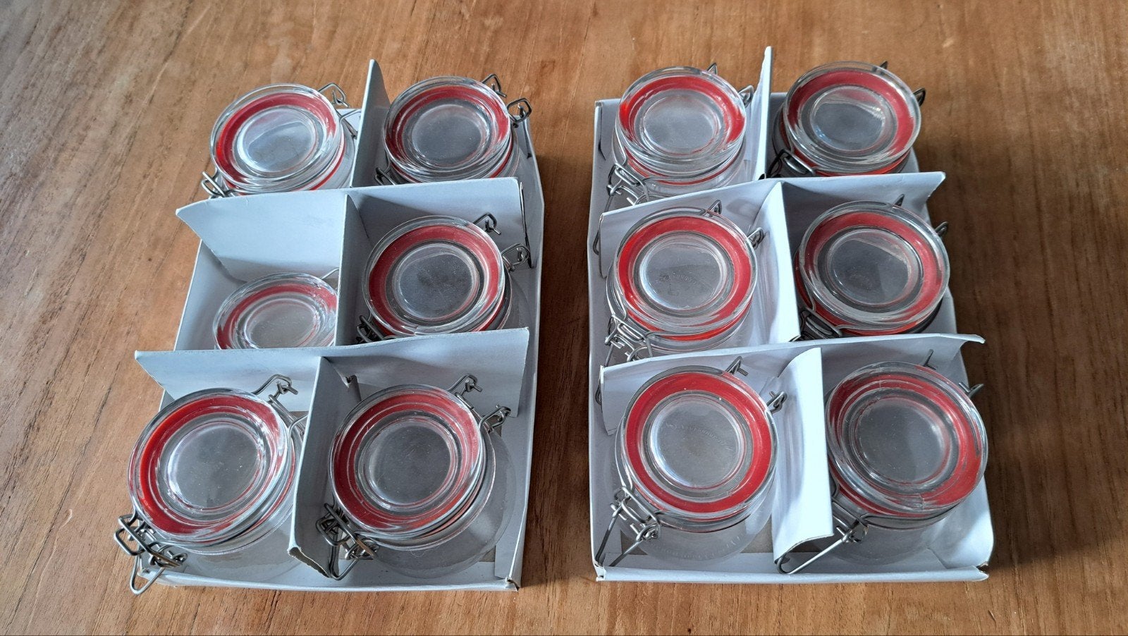 Set van 11 kleine weckpotjes met beugelsluiting, Ophalen, Voorraadpot, Overige merken, Glas