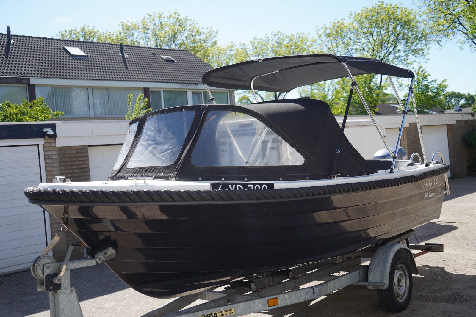 Sloep Passito 500 Venice + Yamaha 40 PK + PEGA trailer, Ophalen, Zo goed als nieuw, Motor en Techniek