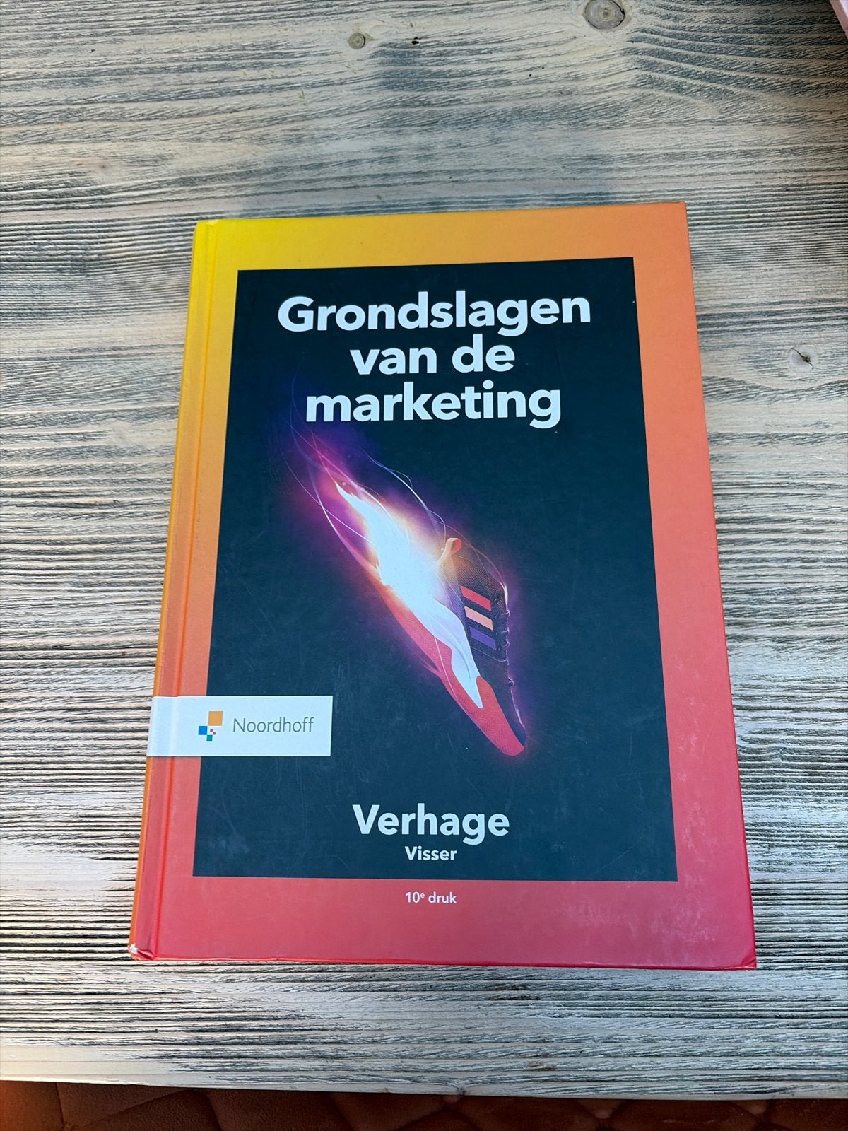 Grondslagen van de marketing - 10e druk - Verhagen, Boeken, Studieboeken en Cursussen, Ophalen of Verzenden, Gamma, Zo goed als nieuw