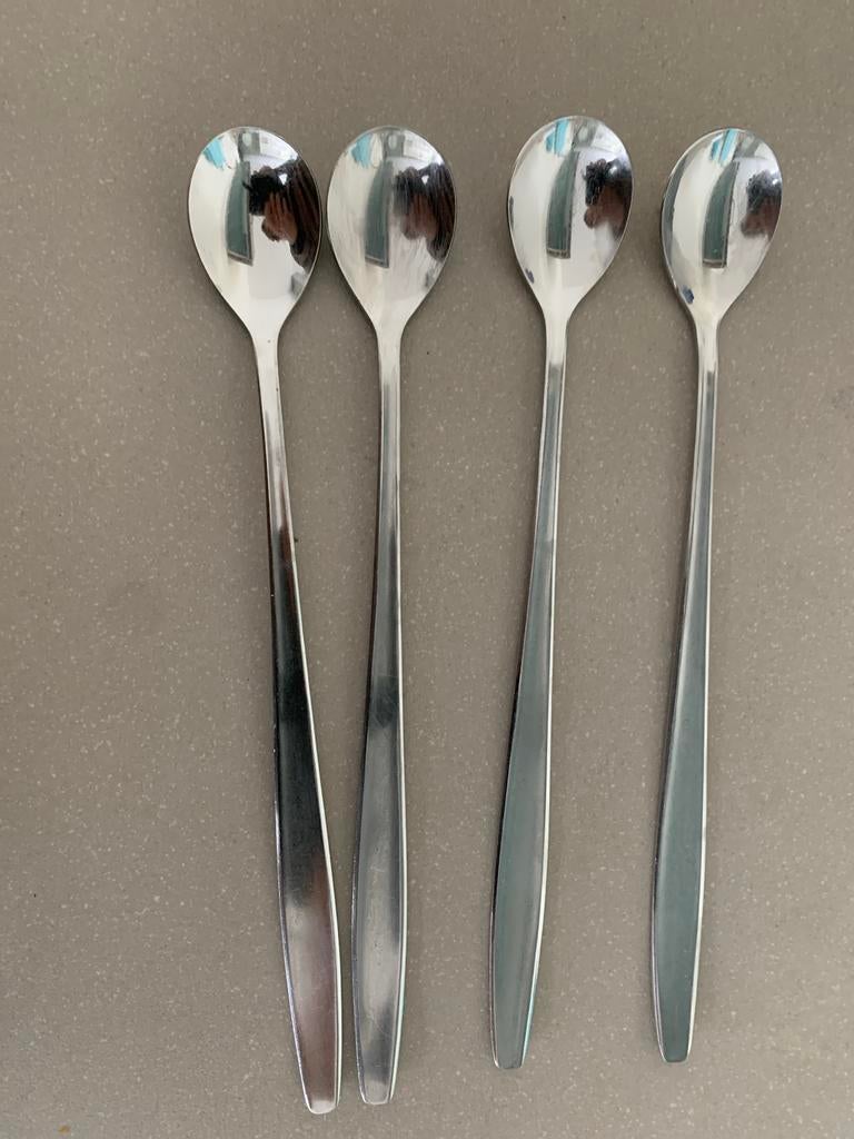 Gero ijslepels - Set van 4, Ophalen of Verzenden, Rvs of Chroom