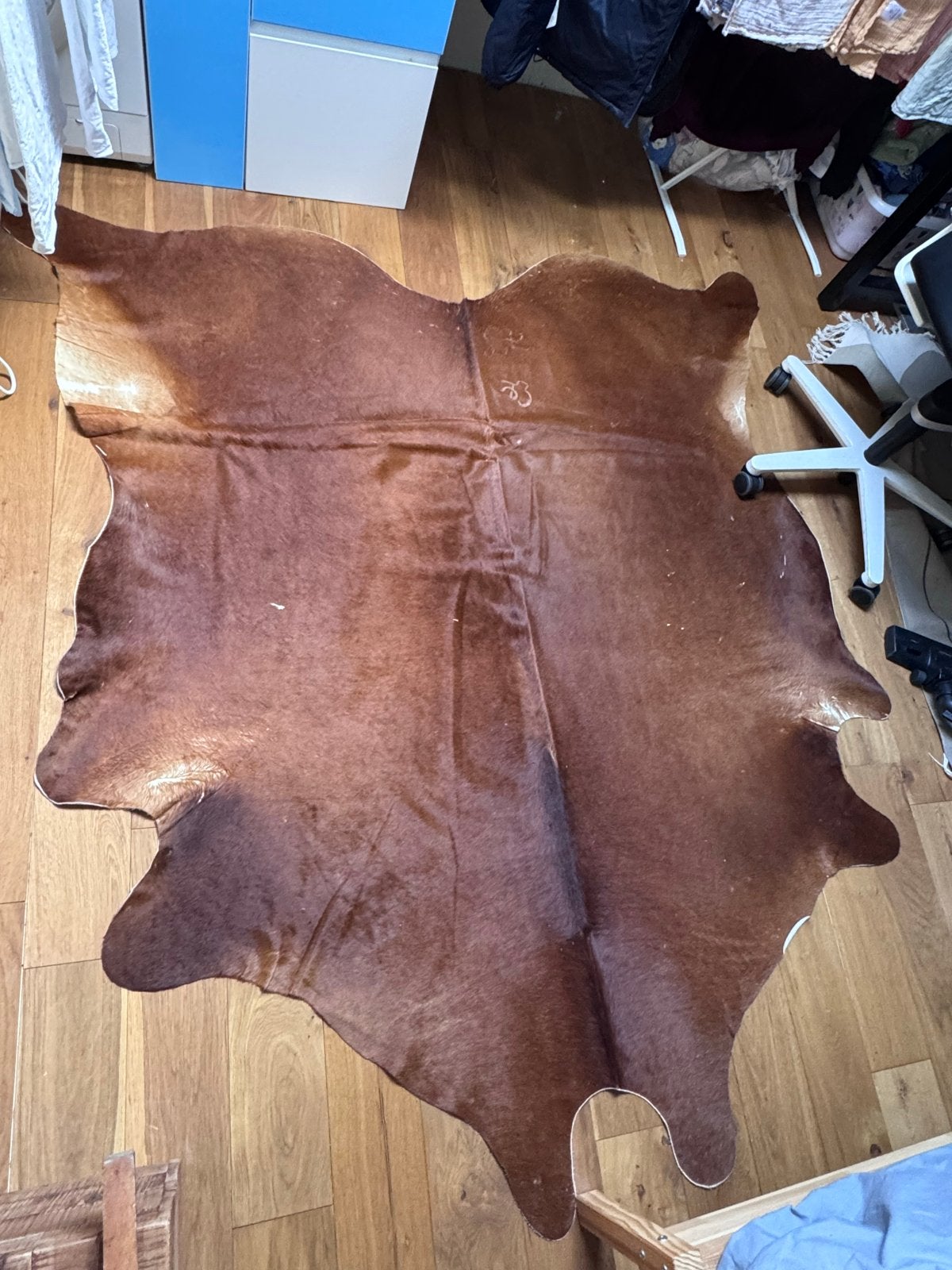 Cow leather carpet, Huis en Inrichting, Ophalen of Verzenden, Rechthoekig, 200 cm of meer