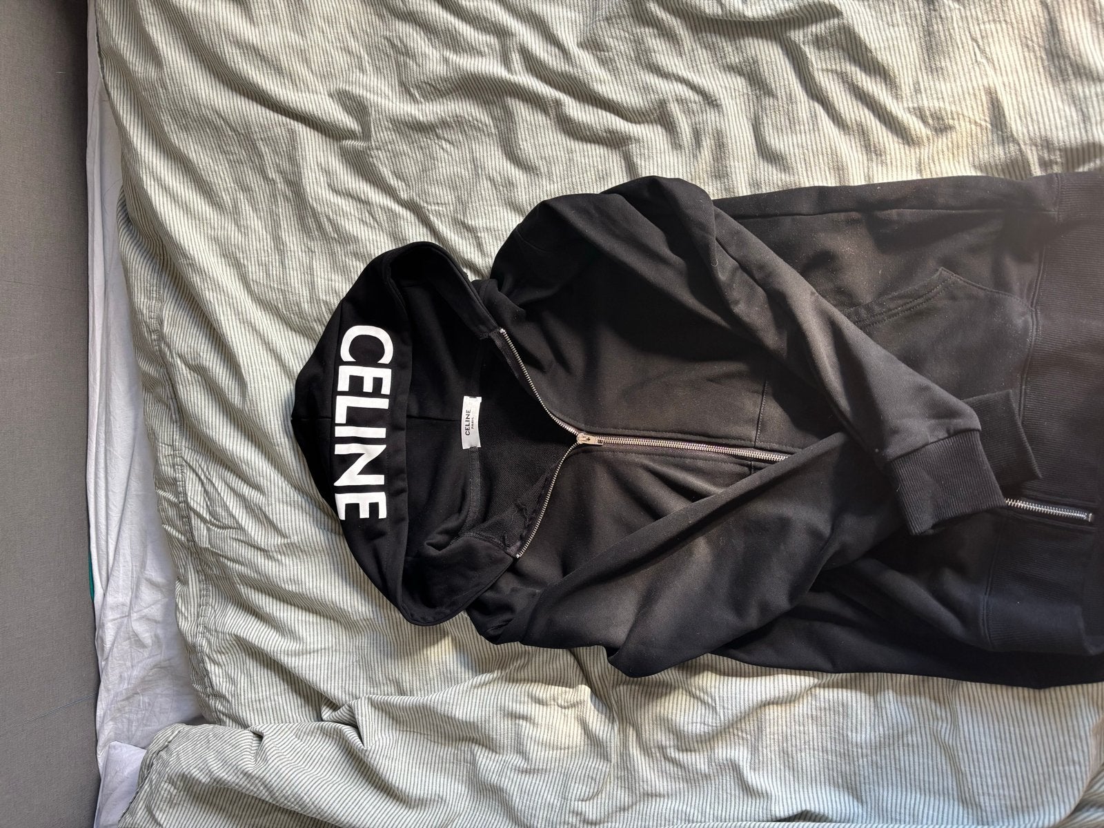 Celine hoodie met rits - Maat S, Ophalen of Verzenden, Zo goed als nieuw, Maat 46 (S) of kleiner, Zwart