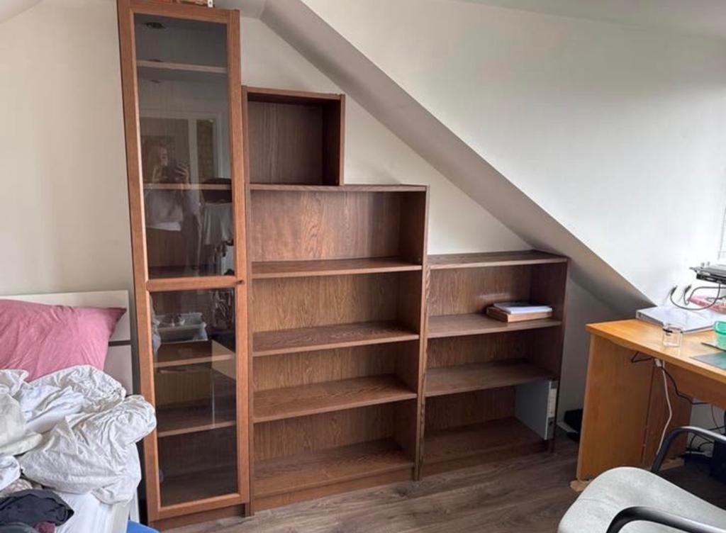 Billy kasten ikea bruin/hout, Met deur(en), Ophalen of Verzenden, Zo goed als nieuw, 200 cm of meer